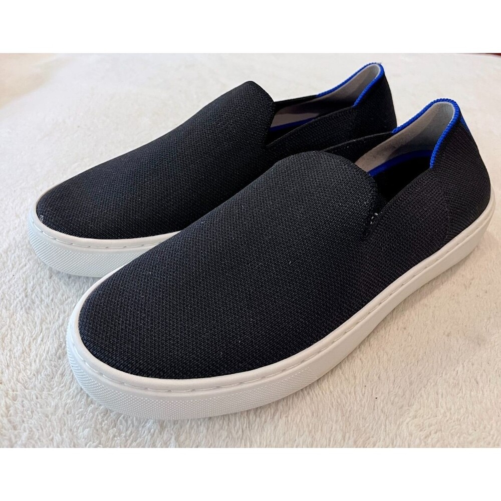 Rothy’s Black Knit Fabric The Original Size 7.5 Slip On Sneaker Shoes Women